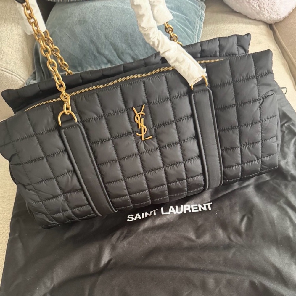Saint Laurent Gloria quilted satchel bag
; retail is $2,150!!